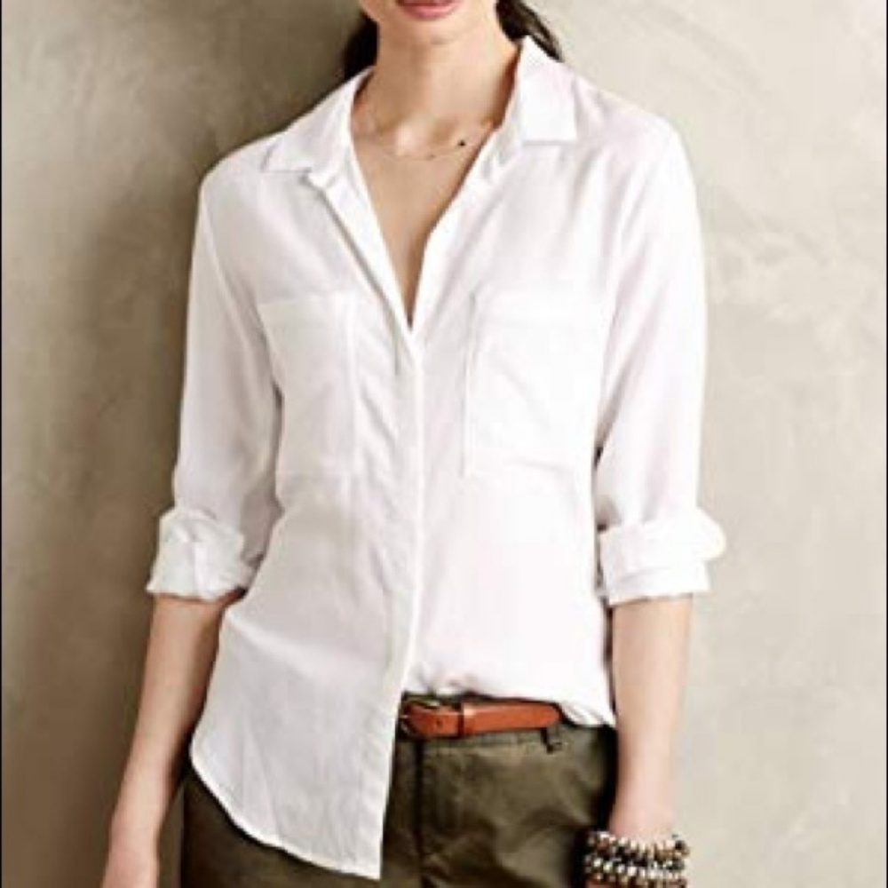 Cloth & Stone Split Back Button Up: Anthropologie - image 3